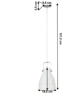 Lampy Visiaca lampa, biela/kov, AIDEN TYP3