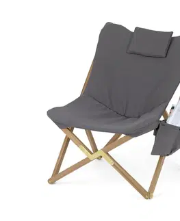 Outdoor Chairs Skladacie motýlie kreslo s bočným vreckom