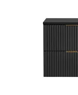 Kúpeľňový nábytok ArtCom Kúpeľňová skrinka s doskou ADEL Black D60/1 | 60 cm
