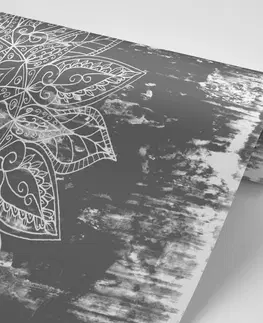 Čiernobiele tapety Tapeta textúra Mandaly v čiernobielom