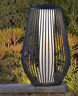 Solárne lampy Les Jardins Solárna LED lucerna Mandaley so snímačom, sivá
