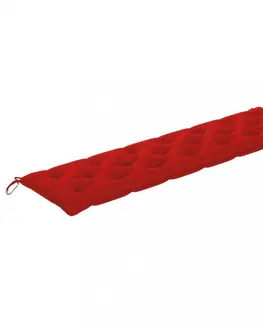 Záhradné sedáky Záhradná poduška 200 cm Dekorhome Červená
