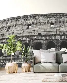 Čiernobiele tapety Fototapeta Koloseum v čiernobielom prevedení