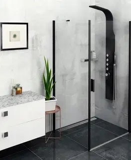 Sprchové dvere POLYSAN - ZOOM Black obdĺžniková sprchová zástena 900x800 L/P varianta ZL1290BZL3280B