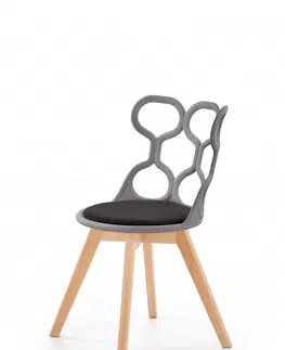 Jedálenské stoličky a kreslá Jedálenská stolička K308 Halmar Sivá / čierna