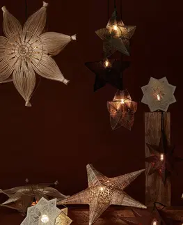 Vianočné svetelné hviezdy PR Home PR Home Regina hviezda kov s priadzou čierna