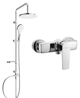 Sprchy a sprchové panely MEXEN/S - Erik sprchový stĺp vrátane sprchovej batérie Lynx, chróm 745940205-00