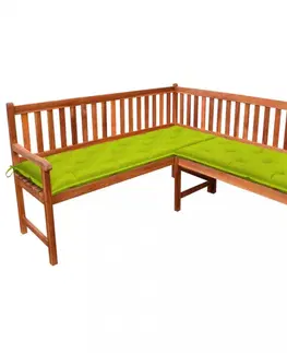 Záhradné lavice Rohová záhradná lavica akácie / látka Dekorhome Zelená