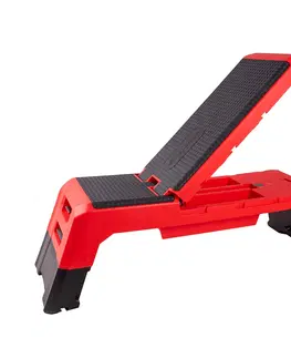 Posilňovacie lavice Nastaviteľná aerobic step lavica inSPORTline AeroBench červená