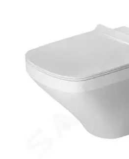 Záchody DURAVIT - DuraStyle Závesné WC s doskou SoftClose, Rimless, s WonderGliss, alpská biela 45510900A11