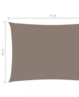 Stínící textilie Tieniaca plachta obdĺžniková 2x4 m oxfordská látka Dekorhome Tmavo zelená