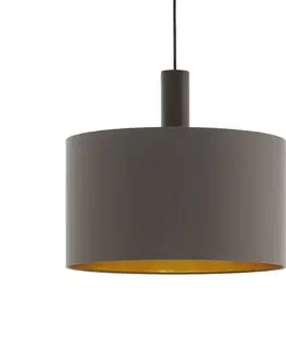 Závesné svietidlá EGLO Závesná lampa Concessa cappuccino/zlatá Ø 38 cm