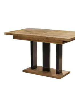 Jedálenské stoly Rozkladací stôl Appia130/210x80cm Mat čierne nohy Dub Aristan