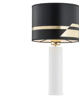 Lampy Argon Argon 4232 - Stolná lampa ALMADA 1xE27/15W/230V čierna/biela/mosadz 