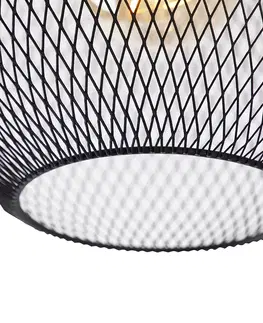 Stropne svietidla Moderné stropné svietidlo čierne 30 cm - Mesh Ball