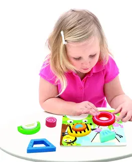 Drevené hračky Bino 3D Puzzle - rybníček