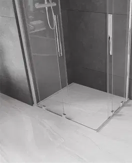 Sprchovacie kúty MEXEN/S - Velar Duo štvorcový sprchovací kút 100 x 90, transparent, chróm 871-100-090-02-01