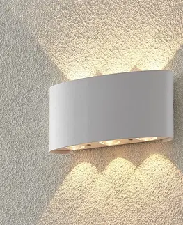 Vonkajšie nástenné svietidlá ELC ELC Emirana vonkajšie nástenné LED biele