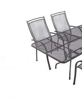 Kovové záhradné jedálenské zostavy Záhradná kovová zostava ELTON I. 1+4 Stôl obdĺžník 160x95 cm (CT0311)