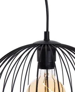 Zavesne lampy Moderne hanglamp zwart 30 cm - Koopa