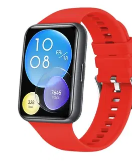 Príslušenstvo k wearables FIXED Silikónový remienok pre Huawei Watch FIT2, červená