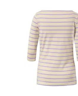 Shirts & Tops Tričko s trojštvrťovým rukávom, prúžky v kombinácii béžovej a fialovej