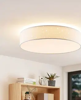 Stropné svietidlá Lindby Lindby Ellamina stropné LED svietidlo 60 cm, biele