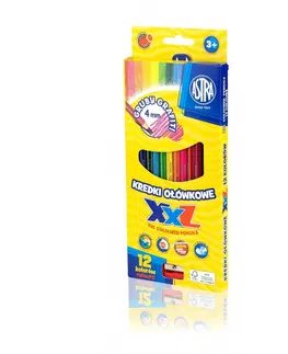 Hračky ASTRA - Šesťhranné farbičky s XXL tuhou 12ks + strúhadlo, 312120002