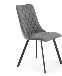 Jedálenské stoličky HALMAR K450 jedálenská stolička sivá / čierna