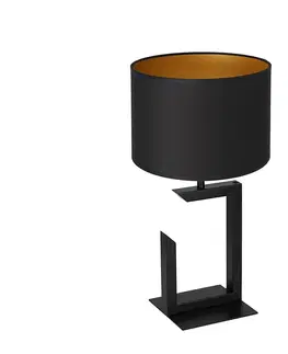 Lampy  Stolná lampa 1xE27/60W/230V 45 cm čierna/zlatá 