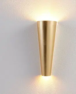 Nástenné svietidlá Lindby Dokonalé nástenné svetlo Conan v zlatej