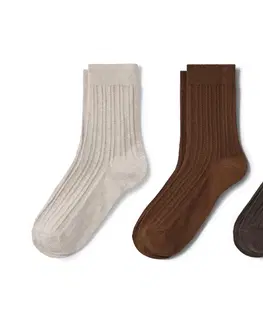 Socks Ponožky s vrkočovým vzorom, 3 páry