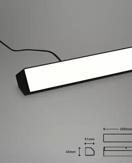 SmartHome bodové svetlá Briloner LED nástenná umývačka Muro S, CCT, RGB, stmievateľná, čierna