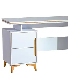 Moderné kancelárske stoly Písací stôl Gappa GA12 Horský popol/brilantná biela