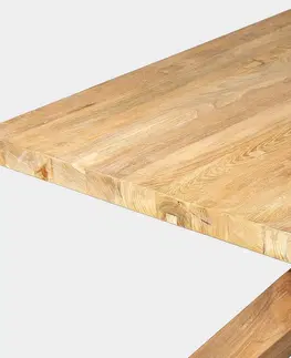 Stolčeky DEOKORK Záhradný teakový masívny stôl SPIDER RECYCLE (rôzne dĺžky) 220x100 cm
