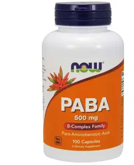 Vitamíny B NOW Foods PABA 500 mg 100 kapsúl