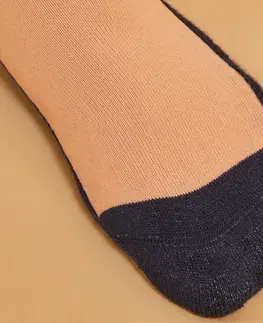 ponožky Detské jazdecké podkolienky SKS 100 oranžové s červenými a modrými pruhmi