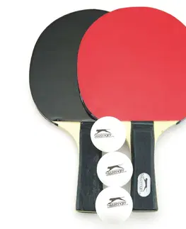 Hračky na záhradu Sada stolní tenis/ping pong dřevěná 24cm s míčky v pouzdře