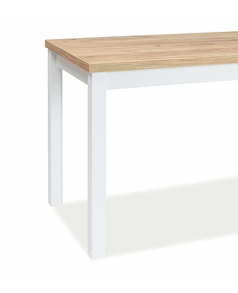 Jedálenské stoly BONO jedálenský stôl 100x60 cm, dub zlatý craft /biely matný