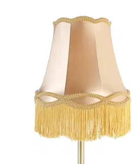 Stolove lampy Klasická stolná lampa mosadz s tienidlom Granny zlatá 30 cm - Simplo