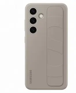 Puzdrá na mobilné telefóny Zadný kryt Silicone Grip Cover pre Samsung Galaxy S24, dymová EF-GS921CUEGWW