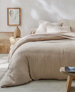 Bavlnené Jednofarebné posteľná bielizeň z bavlnenej gázoviny