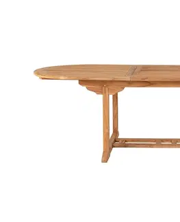 Záhradné stolíky Norddan Dizajnový záhradný stôl Risha 180-240 cm teak