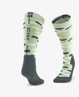 snowboard Detské lyžiarske ponožky 100 zelené