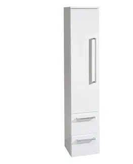 Kúpeľňový nábytok MEREO - Bino, kúpeľňová skrinka vysoká 163 cm, ľava, biela CN667