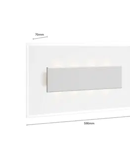 Nástenné svietidlá quitani Quitani LED nástenné svietidlo Lole, hliník, 59 x 29 cm, sklo