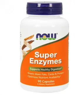 Probiotiká a tráviace enzýmy NOW foods Super Enzymes 180 kaps.