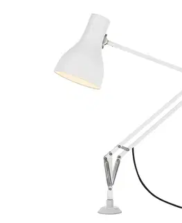 Stolové lampy na písací stôl Anglepoise Anglepoise Type 75 lampa pätica skrutky biela