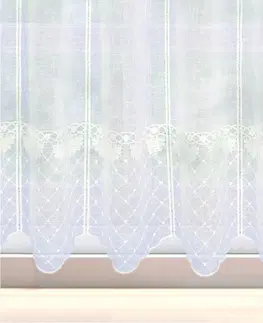 Záclony Záclona batist, Motýľ metráž, biela 60 cm