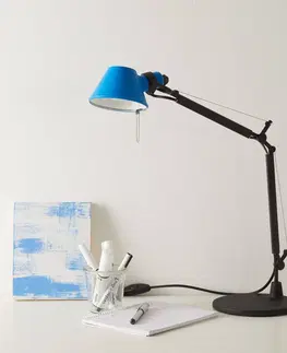 Stolové lampy na písací stôl Artemide Artemide Tolomeo Micro Bicolour stolík čierna/modrá